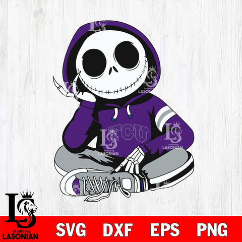 TCU Horned Frogs Jack Skellington halloween Svg Eps Dxf Png File, NCAA svg, Digital Download, Instant Download