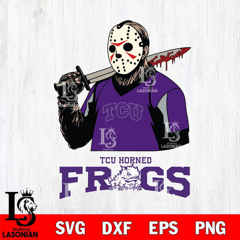 TCU Horned Frogs Jason Voorhees 11 Svg Eps Dxf Png File, Digital Download