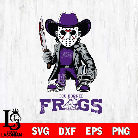 TCU Horned Frogs Jason Voorhees 3 Svg Eps Dxf Png File, Digital Download