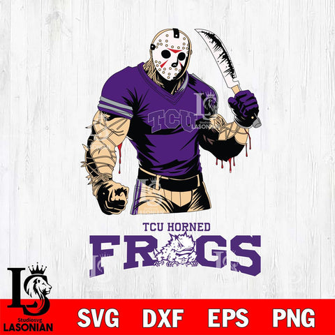 TCU Horned Frogs Jason Voorhees Svg Eps Dxf Png File, Digital Download