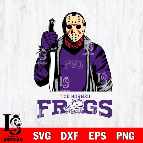 TCU Horned Frogs Jason Voorhees 6 Svg Eps Dxf Png File, Digital Download