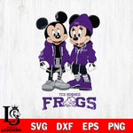 TCU Horned Frogs Mickey Minnie Mouse Rugby Svg Eps Dxf Png File, NCAA svg , File Cut , Digital Download , Instant Download, Cut Svg Files