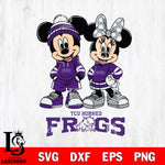 TCU Horned Frogs Mickey Minnie Rugby Hoodie Svg Eps Dxf Png File, NCAA svg , File Cut , Digital Download , Instant Download, Cut Svg Files