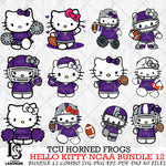 TCU Horned Frogs NCAA Bundle 12 Svg Eps Dxf Png File, NCAA svg, Digital Download, Instant Download