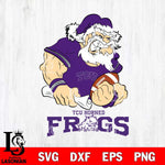 TCU Horned Frogs Santa Claus Angry Svg dxf eps png pdf file,NCAA svg,Digital Download,Cricut file