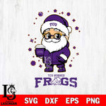 TCU Horned Frogs Santa Claus Coffe Svg dxf eps png pdf file,NCAA svg,Digital Download,Cricut file