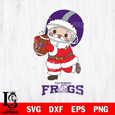 TCU Horned Frogs Santa Claus Cute Svg dxf eps png pdf file,NCAA svg,Digital Download,Cricut file