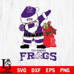 TCU Horned Frogs Santa Dabbing Christmas Svg dxf eps png pdf file,NCAA svg,Digital Download,Cricut file