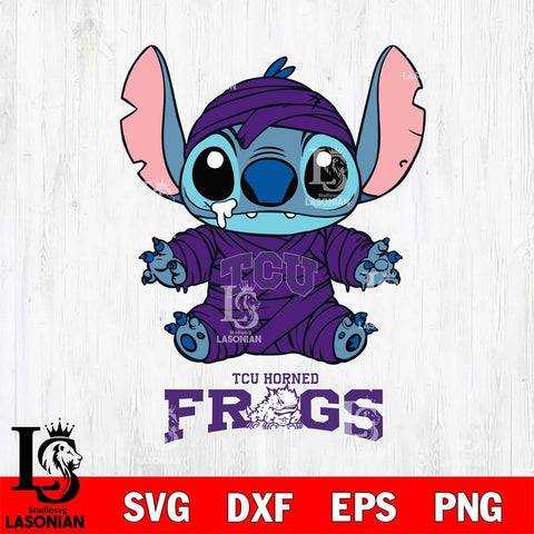 TCU Horned Frogs Stitch Mummy Svg Eps Dxf Png File, NCAA svg, Digital Download, Instant Download