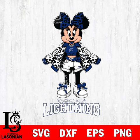 Tampa Bay Lightning Style Minnie Disney Svg Eps Dxf Png File, Digital Download, Instant Download