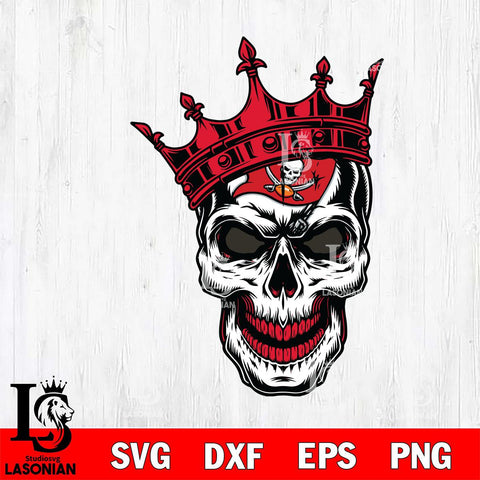 Tampa Bay Buccaneers Badass king Skull SVG