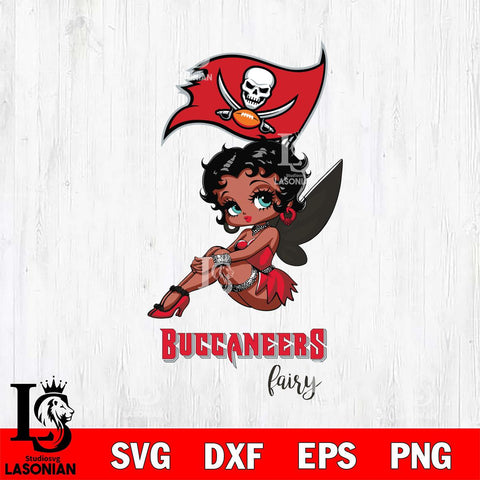 Tampa Bay Buccaneers Beauty Black Fairy Betty Boop Svg Eps Dxf Png File, Digital Download, Instant Download