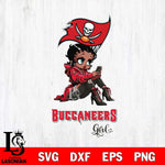 Tampa Bay Buccaneers Beauty Black Fan Girl Football Svg Eps Dxf Png File, Digital Download, Instant Download