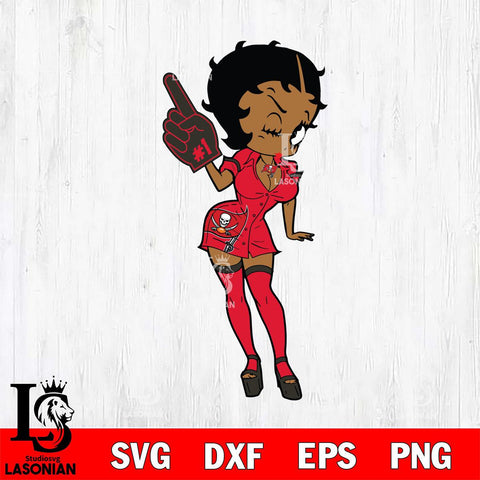 Tampa Bay Buccaneers Betty Boop Cheering SVG Svg Eps Dxf Png File, Digital Download, Instant Download