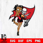 Tampa Bay Buccaneers Betty Boop Girl Fan SVG Svg Eps Dxf Png File, Digital Download, Instant Download