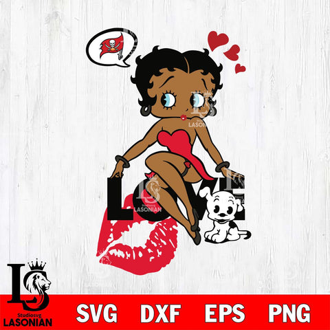 Tampa Bay Buccaneers Betty Boop Love SVG 2 Svg Eps Dxf Png File, Digital Download, Instant Download