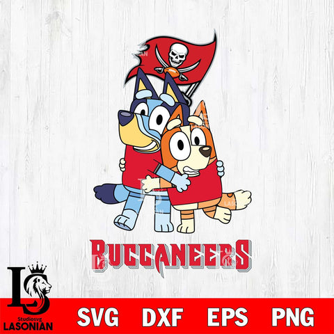 Tampa Bay Buccaneers Bluey & Bingo 3 Svg Eps Dxf Png File, NFL svg, Digital Download, Instant Download