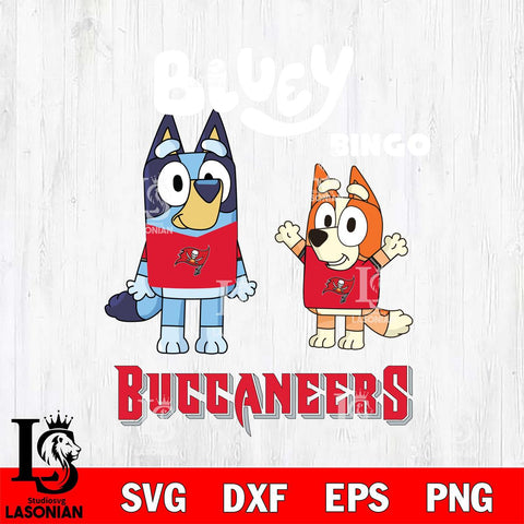 Tampa Bay Buccaneers Bluey & Bingo 4 Svg Eps Dxf Png File, NFL svg, Digital Download, Instant Download