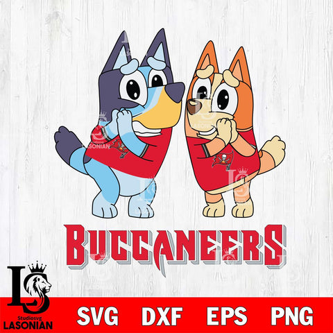 Tampa Bay Buccaneers Bluey & Bingo 5 Svg Eps Dxf Png File, NFL svg, Digital Download, Instant Download