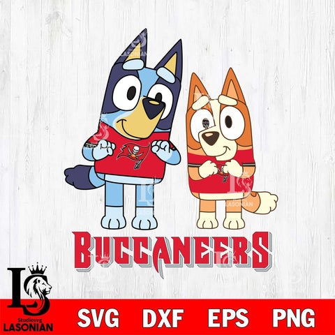 Tampa Bay Buccaneers Bluey & Bingo 6 Svg Eps Dxf Png File, NFL svg, Digital Download, Instant Download