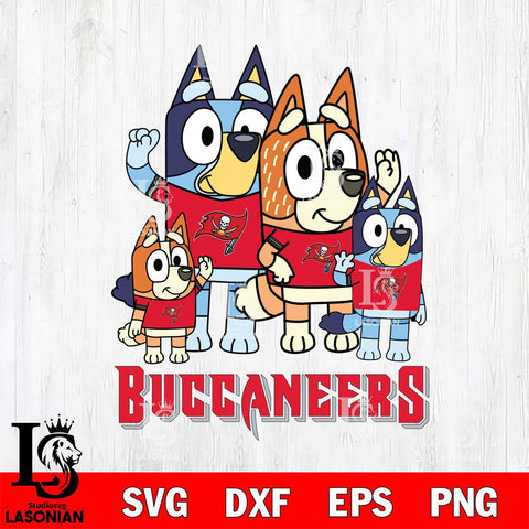 Tampa Bay Buccaneers Bluey & Bingo 7 Svg Eps Dxf Png File, NFL svg, Digital Download, Instant Download