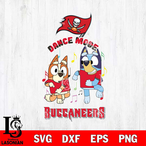 Tampa Bay Buccaneers Bluey Bingo Dance Mode Svg Eps Dxf Png File, NFL svg, Digital Download, Instant Download