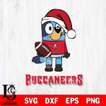 Tampa Bay Buccaneers Bluey Christmas Svg Eps Dxf Png File, Digital Download