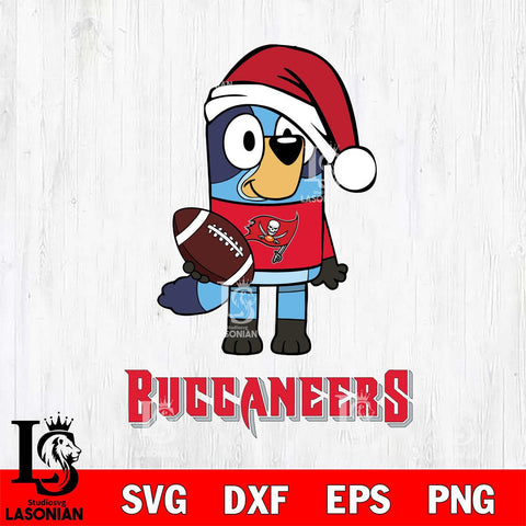 Tampa Bay Buccaneers Bluey Christmas Svg Eps Dxf Png File, Digital Download