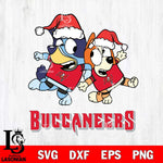 Tampa Bay Buccaneers Bluey Christmas Holiday Svg Eps Dxf Png File, Digital Download