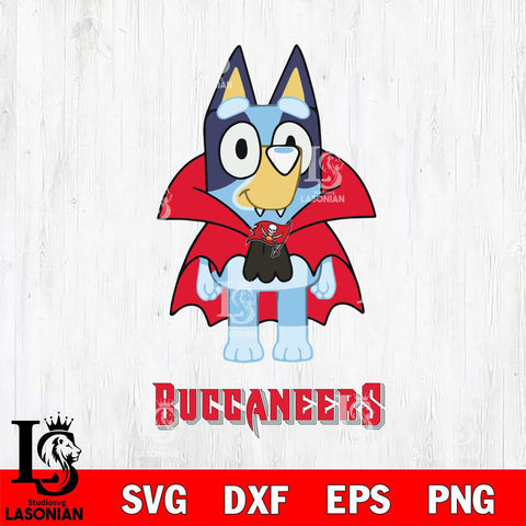 Tampa Bay Buccaneers Bluey Dracula Halloween Svg Eps Dxf Png File, Digital Download, Instant Download