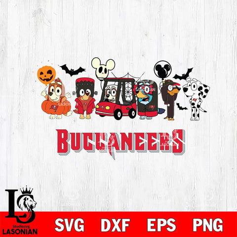 Tampa Bay Buccaneers Bluey Halloween Svg Eps Dxf Png File, Digital Download, Instant Download