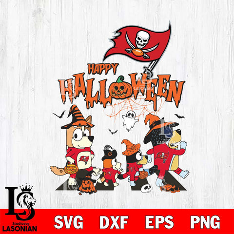 Tampa Bay Buccaneers Bluey Halloween Family Svg Eps Dxf Png File, Digital Download, Instant Download