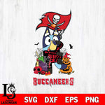 Tampa Bay Buccaneers Bluey Halloween NFL 2 Svg Eps Dxf Png File, Digital Download, Instant Download