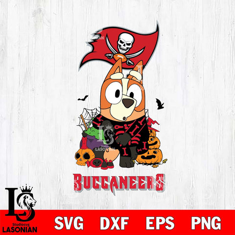 Tampa Bay Buccaneers Bluey Halloween NFL Svg Eps Dxf Png File, Digital Download, Instant Download