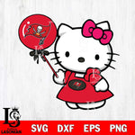 Tampa Bay Buccaneers Cute Hello Kitty 2 Svg Eps Dxf Png File, Digital Download, Instant Download