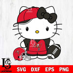 Tampa Bay Buccaneers Cute Hello Kitty Football 4 Svg Eps Dxf Png File, NFL svg, Digital Download, Instant Download