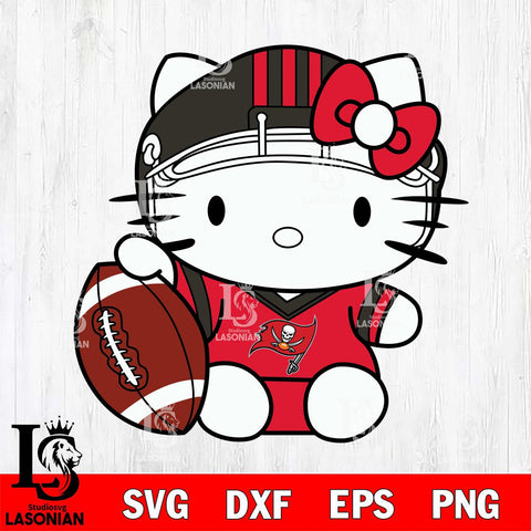 Tampa Bay Buccaneers Cute Hello Kitty Football 5 Svg Eps Dxf Png File, NFL svg, Digital Download, Instant Download