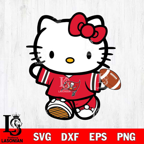 Tampa Bay Buccaneers Cute Hello Kitty Football 7 Svg Eps Dxf Png File, NFL svg, Digital Download, Instant Download