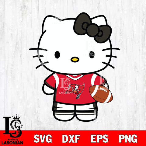 Tampa Bay Buccaneers Cute Hello Kitty Football 8 Svg Eps Dxf Png File, NFL svg, Digital Download, Instant Download