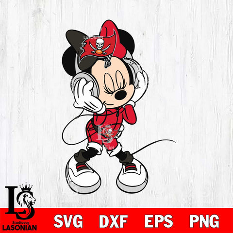 Tampa Bay Buccaneers Cute Minnie Mouse Dancing