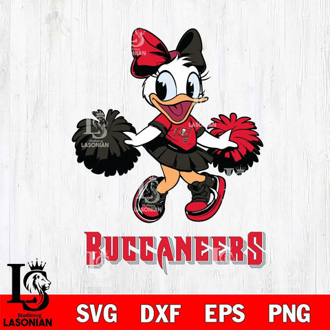 Tampa Bay Buccaneers Daisy Duck Cheerleader Disney, Svg Eps Dxf Png File, Digital Download