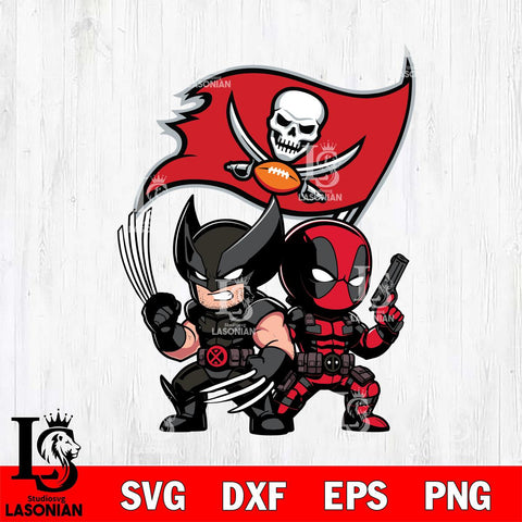 Tampa Bay Buccaneers Deadpool And Wolverine Svg Eps Dxf Png File, Digital Download, Instant Download