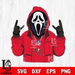 Tampa Bay Buccaneers Ghostface Scream Football Halloween Svg Eps Dxf Png File, Digital Download, Instant Download