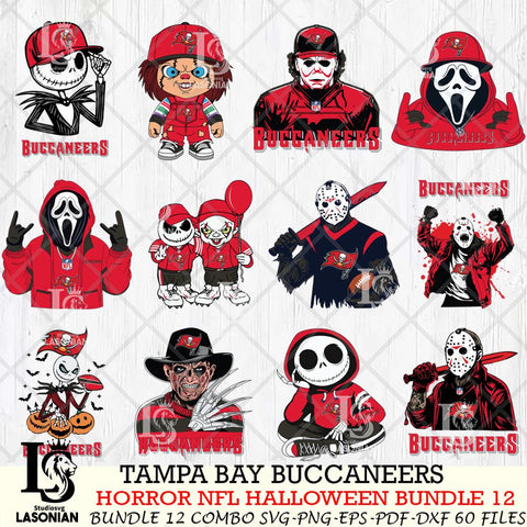 Tampa Bay Buccaneers Halloween Bundle 12 SVG Svg Eps Dxf Png File, Bundle NFL svg, Digital Download, Instant Download