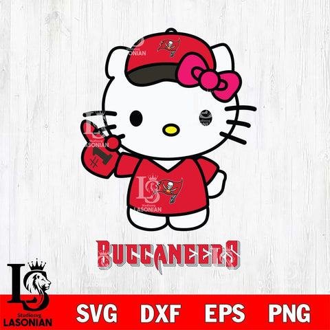 Tampa Bay Buccaneers Hello Kitty Best Fan Svg Eps Dxf Png File, Digital Download, Instant Download