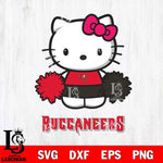 Tampa Bay Buccaneers Hello Kitty Cheerleader 2 Svg Eps Dxf Png File, Digital Download, Instant Download