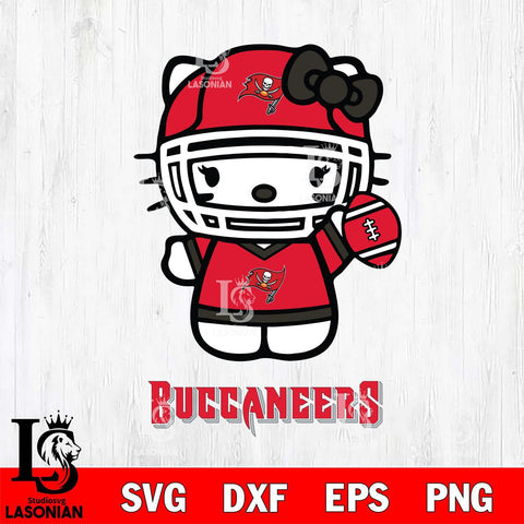 Tampa Bay Buccaneers Hello Kitty Nfl 1 Svg Eps Dxf Png File, Digital Download, Instant Download