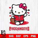 Tampa Bay Buccaneers Hello Kitty Nfl 3 Svg Eps Dxf Png File, Digital Download, Instant Download