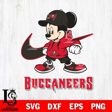 Tampa Bay Buccaneers Mickey Mouse NIKE, Svg Eps Dxf Png File, Digital Download