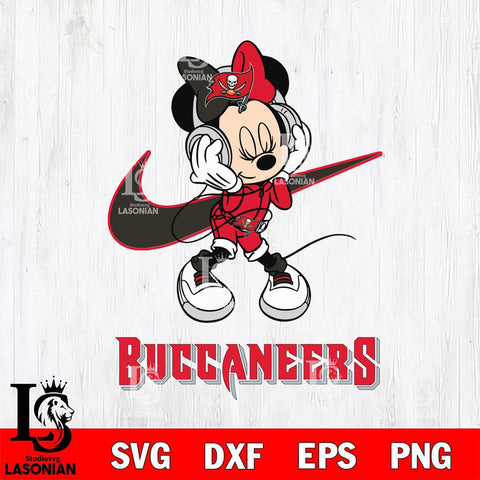 Tampa Bay Buccaneers Minnie Mouse Dancing NIKE, Svg Eps Dxf Png File, Digital Download